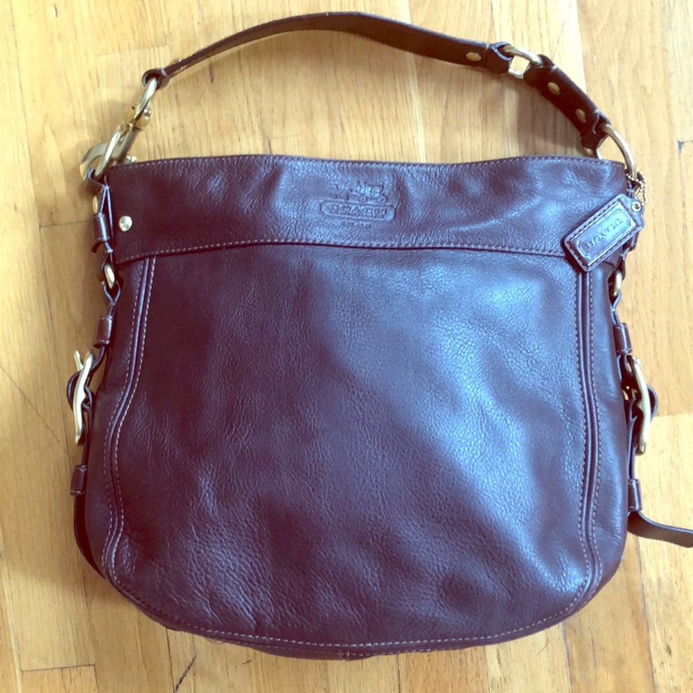 Coach Zoe Large Leather Hobo Handbag  E0082-12669